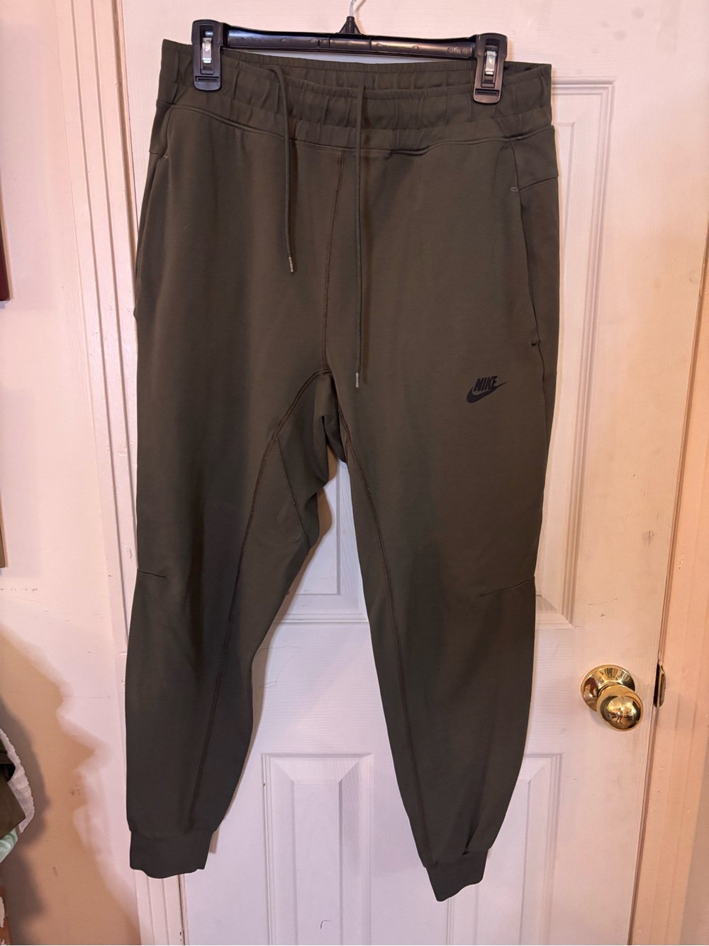 Nike Olive Green Athletic Joggers with Drawstring